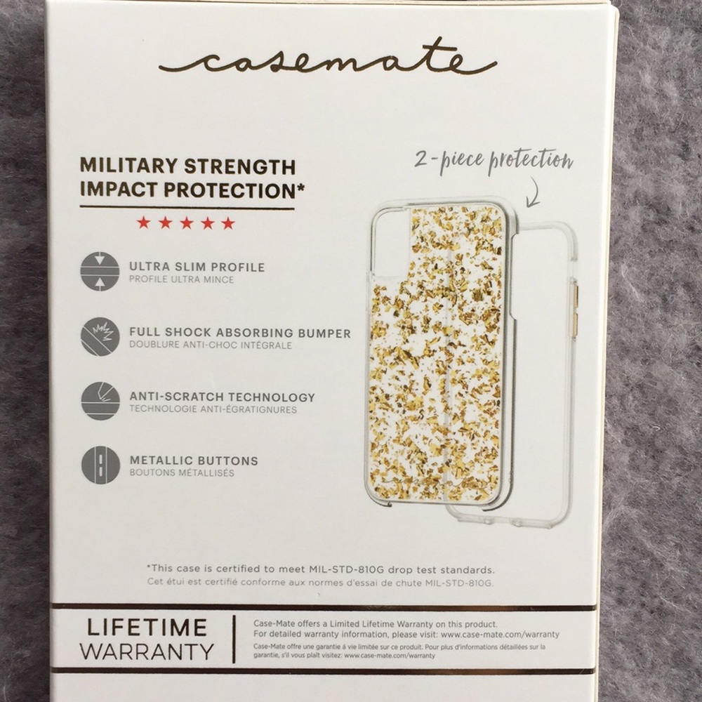NWT MADE WITH GENUINE 24k gold Case for iPhone X - Picture 3 of 4